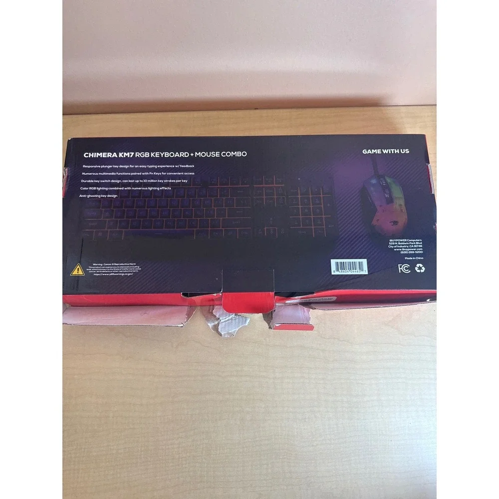 iBUYPOWER Chimera KM7 RGB‎ Wired Gaming Keyboard Black Plunger Key Anti-Ghosting